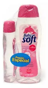 SHAMPOO BABYSOFT 400 ML + 200 CUIDADO DELICADO 