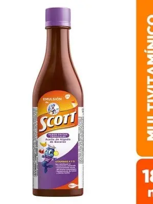 MULTIVITAMINICO EMULSION DE SCOTT FRUTOS TROPICALES X 180 ML