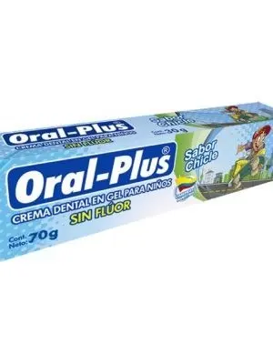 CREMA DENTAL SIN FLUOR ORAL PLUS X 70 CAJA NIÑ0