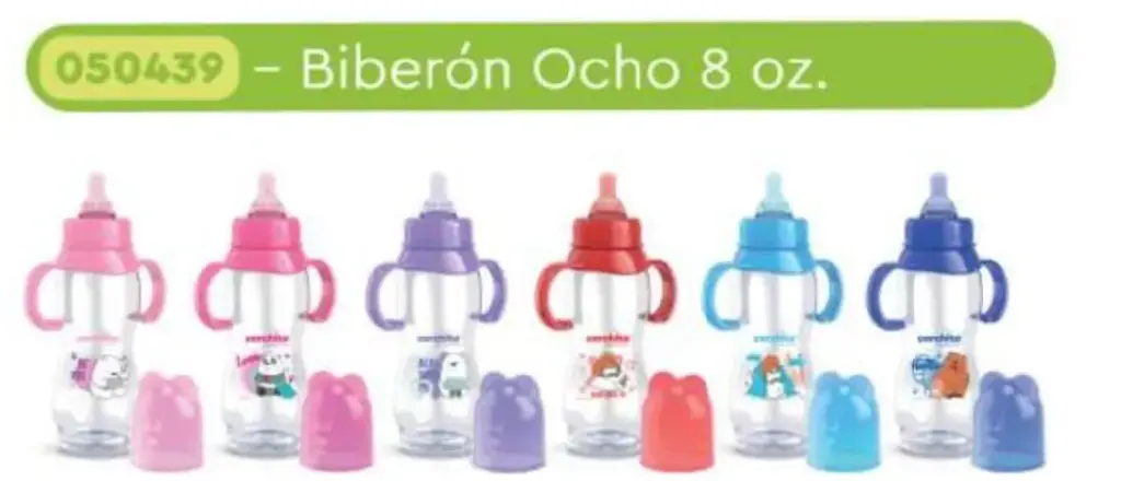 BIBERON 8 OZ CORCHITO FIGURA OCHO GRANDE 0439