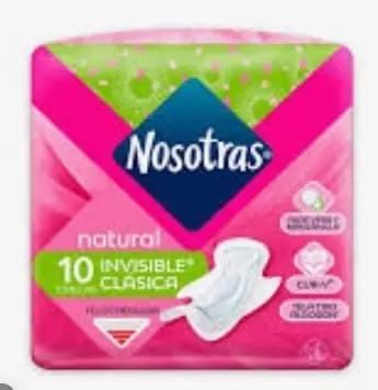 TOALLAS HIGIENICAS NOSOTRAS INVISIBLE CLASICA 10 UND