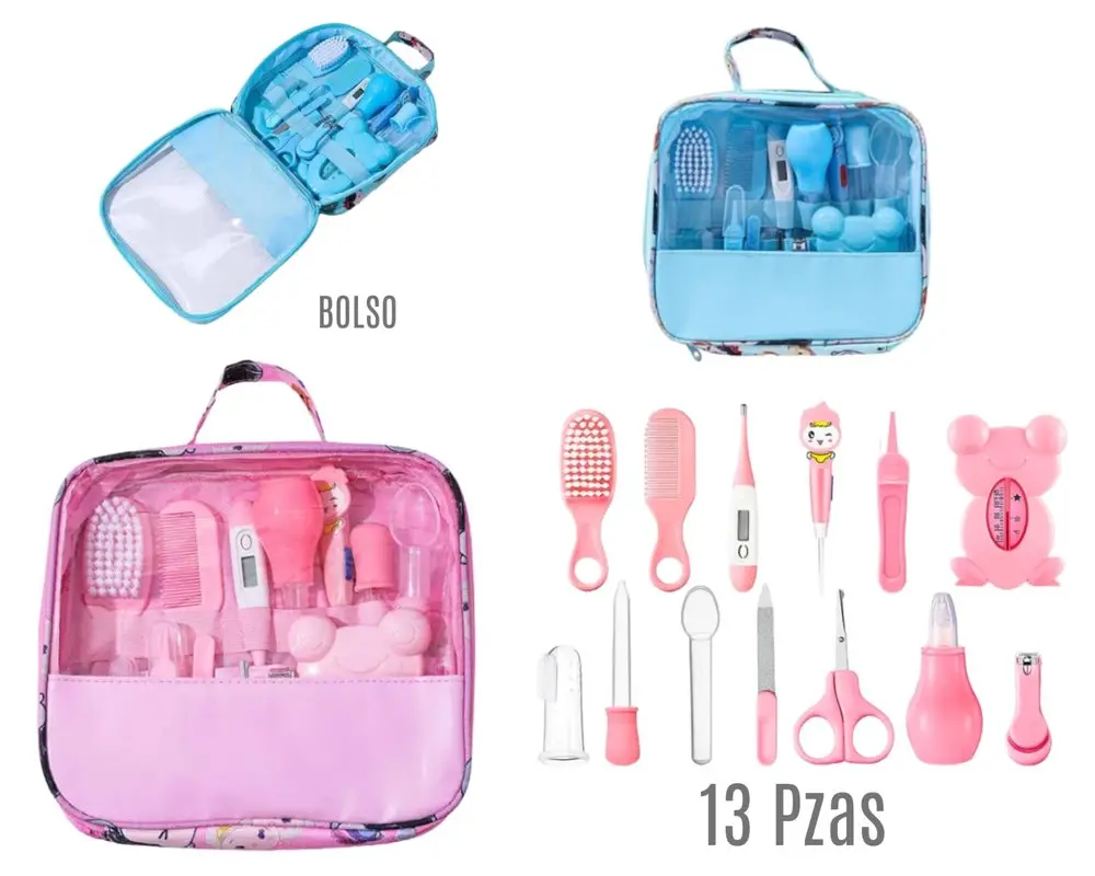 KIT DE ASEO 13 PIEZAS BOLSO BDL 5012 B AMARILLO