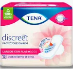 PROTECTORES TENA DISCREET LARGO ALAS 15UND