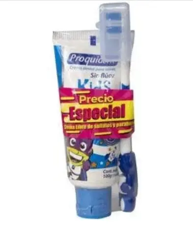 CREMA DENTAL SIN FLUOR PROQUIDENT KIDS 100 GR SIN + CEP AZUL