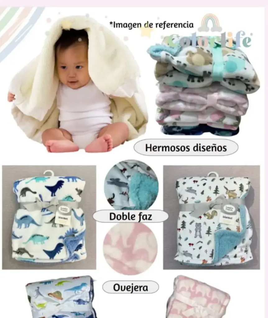 COBIJA TERMICA COLORLIFE DOBLE FAZ TC 42 (75*100) niño