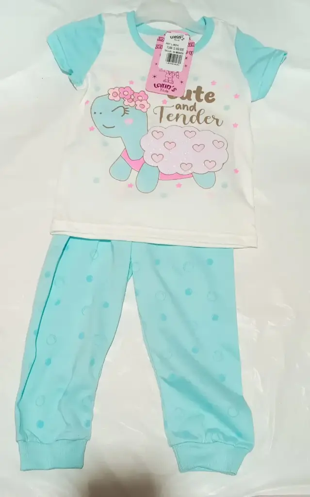 PIJAMA NIÑA BEBE L 9074 NIÑA MANGA CORTA