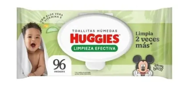 TOALLITAS HUMEDAS HUGGIES LIMPIEZA EFECTIVA 96 UND