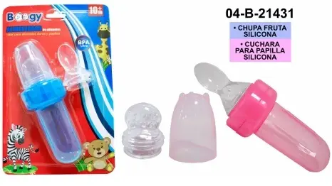 BIBERON CUCHARA Y FRUTA SILICONADO BOOGY 21431 