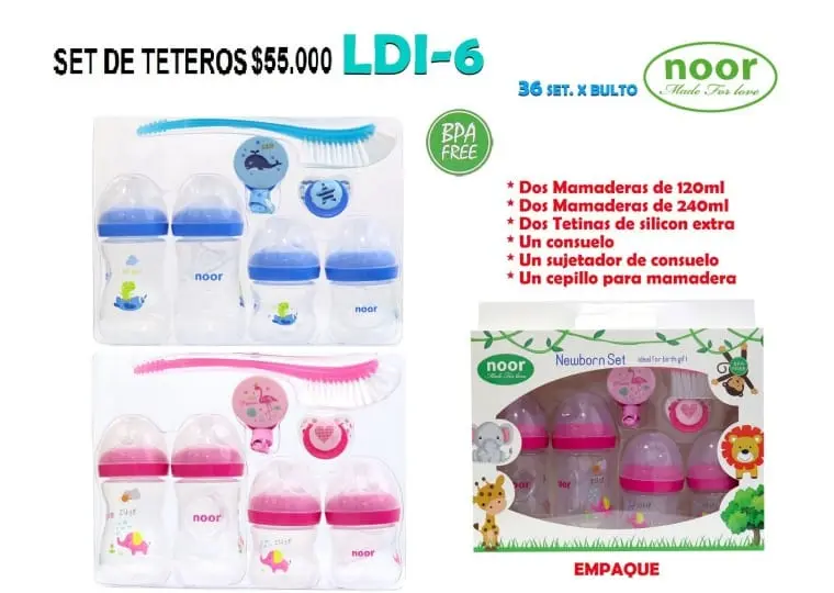 KIT DE BIBERONES NOOR LD 16