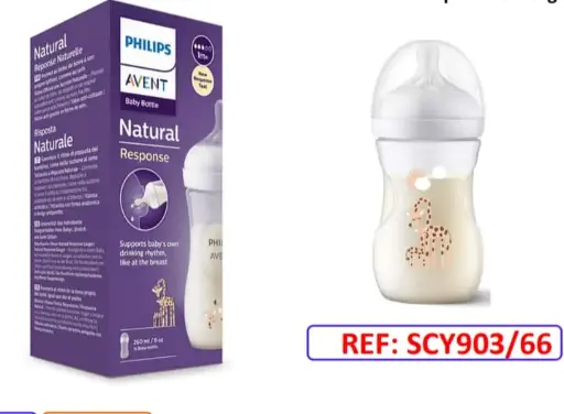 [2584] BIBERON ANTICOLICO 9 OZ AVENT NATURAL SCY 903/66 JIRAFA 