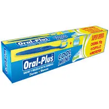 [2368] CREMA DENTAL ADULTO ORAL PLUS X70 GR + CEPILLO+ PROTECTOR COOL MINT