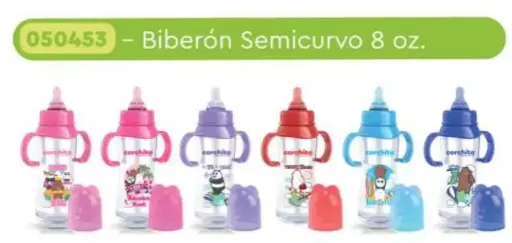 [2623] BIBERON 8 OZ CORCHITO FIGURA SEMICURVO 0453