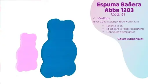 [1183] ESPUMA PARA BAÑERA ABBA 1203 azul