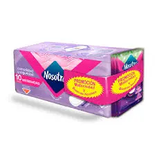 [1820] TOALLAS MATERNAS NOSOTRAS 10 UNID + BUE NOCHE