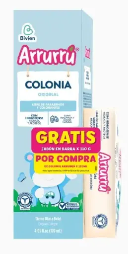 [0844] COLONIA ARRURRU X120 ML AZUL + JABON AVENA
