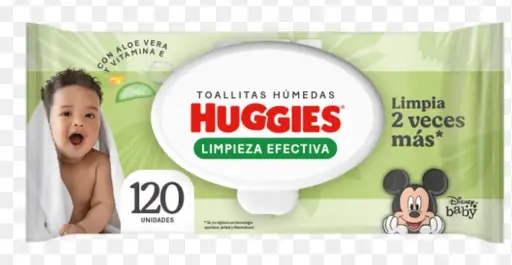 [2042] TOALLITAS HUMEDAS HUGGIES LIMPIEZA EFECTIVA 120 UND