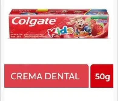 [0975] CREMA DENTAL CON FLUOR COLGATE KIDS X50 ML 6 + 