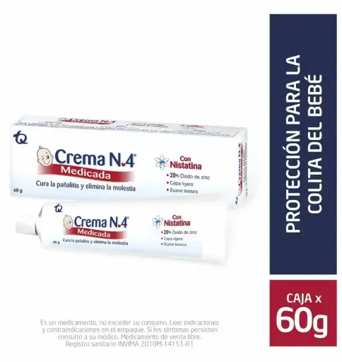 [1041] CREMA No 4 MEDICADA 60 GR ANTIPAÑALITIS 