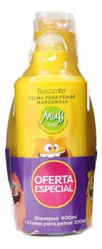 [24331] SHAMPOO MUSS KIDS 400 ML MANZANILLA + CREMA PEINAR 300 ML 