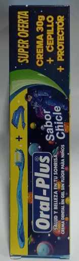 [20751] CREMA DENTAL CON FLUOR ORAL PLUS X 30 GR + CEP JUNIOR + PROT 