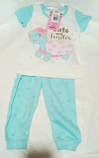 [907455] PIJAMA NIÑA BEBE L 9074 NIÑA MANGA CORTA