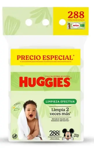 [804531] TOALLITAS HUMEDAS HUGGIES LIMPIEZA EFECTIVA 288UN 