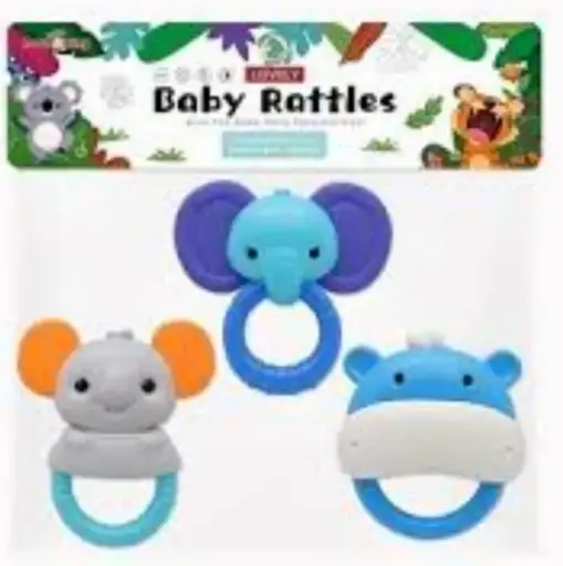 [MB 25120] SONAJERO BABY RATTLES X 3 MB 25120