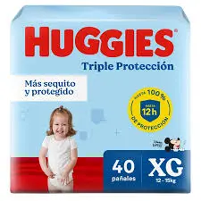 [77681] HUGGIES TRIPLE PROTECT 4X40 UND