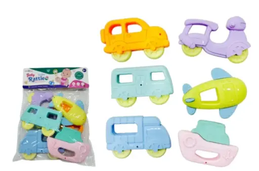 [KD225139] SONAJERO BABY RATTLES X 6 UND KD 225-139