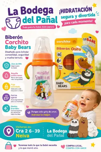 [271047] BIBERON 14 OZ CORCHITO OSITO 271047 NIÑO